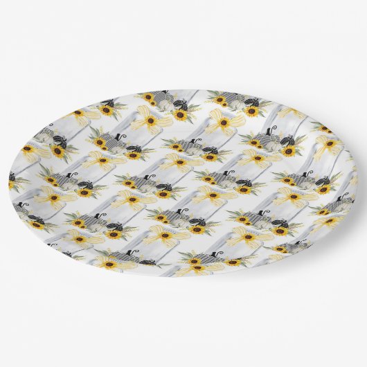 結婚のディナーウェア披露宴ひま素朴わ ペーパープレート (アングル)