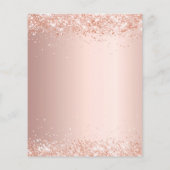 結婚のディナーメニューバラ金ゴールド赤面 (裏面)