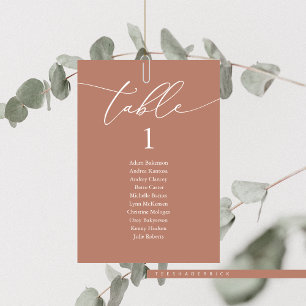 結婚のディナーモダン客席表 テーブルナンバー