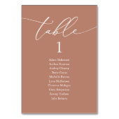 結婚のディナーモダン客席表 テーブルナンバー (正面)