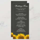 結婚のディナー素朴メニュー メニュー (正面/裏面)