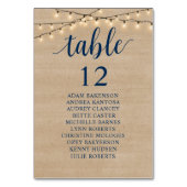 結婚のディナー素朴席 テーブルナンバー (裏面)