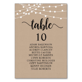 結婚のディナー素朴席 テーブルナンバー