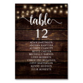 結婚のディナー素朴席 テーブルナンバー (裏面)