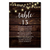 結婚のディナー素朴席 テーブルナンバー (裏面)