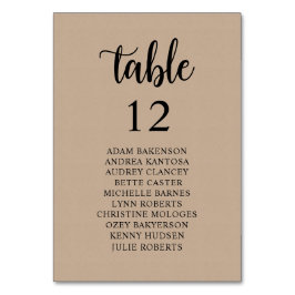 結婚のディナー素朴席 テーブルナンバー