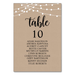 結婚のディナー素朴席 テーブルナンバー