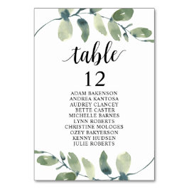 結婚のディナー、ユーカリ客席チャート テーブルナンバー