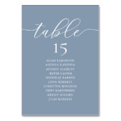 結婚のディナー、ロマンス客席表 テーブルナンバー (裏面)