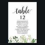 結婚のディナー、緑のゲストのシーティングチャート テーブルナンバー<br><div class="desc">豪華な緑のユーカリエレガントプタステーマで、このシーティングチャートの表番号カードでゲストを歓迎。これらのカードは、割り当て済みの座席を必要とする結婚イベントまたはユーザーに必要なカードである。ミニマルでありながらスタイリッシュデザインのシーティングチャートのナンバーカードは、ユーカリのイラストレーションや枝の美しい水色の葉を備え、自然で落ち着いた雰囲気を醸し出している。緑豊かなユーカリテーマは、会場の装飾を補完し、まとまった外観を提供し感じて、あなたのイベントに。各カードには、テーブル番号とゲストの名前のリストが含まれており、ユーザーの席に案内するための簡単を作成する。カードはカード高品質ストックに印刷され、耐久性と長寿命を保証する。緑のユーカリテーマの客席グラフテーブル番号カードは、任意の結婚ブライダルシャワー、赤ちゃんシャワー、または他の特別なイベントに最適である。この美しく機能的な座席表の番号カードでゲストを感動させる。設計はTeeshaDerrick。</div>