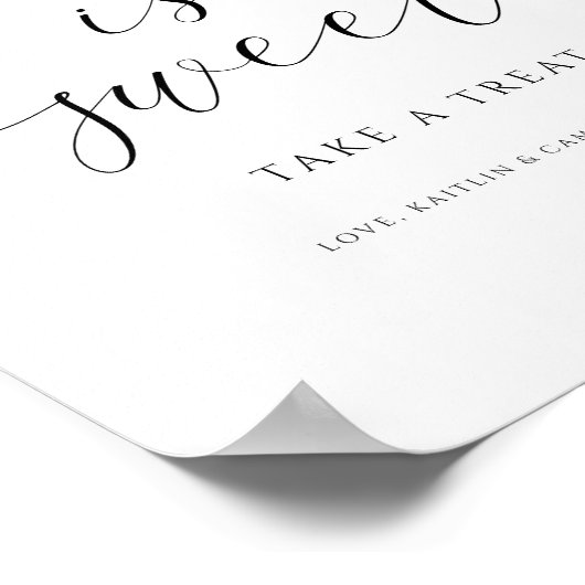 結婚のデザートサインラブは甘いお菓子ビュッフェ ポスター (角)