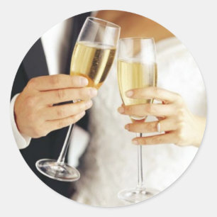 結婚のトーストのシール ラウンドシール