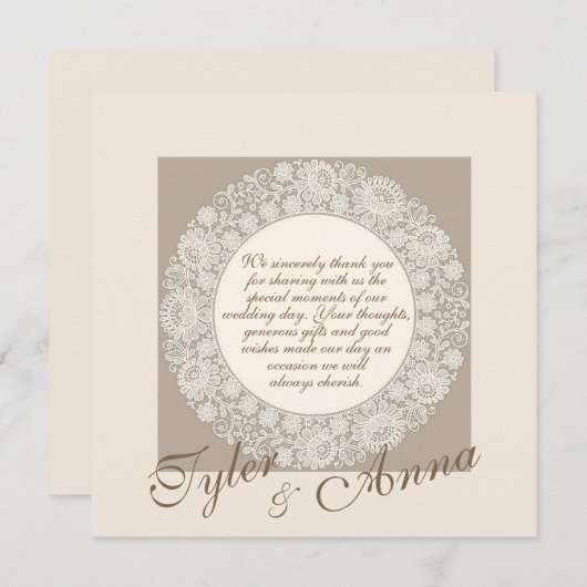 結婚のドイ結婚リーのサンキューカード サンキューカード (正面/裏面)