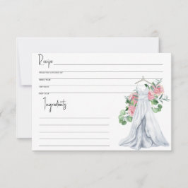 結婚のドレス – ブライダルシャワー,レシピカード