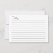 結婚のドレス – ブライダルシャワー,レシピカード (裏面)