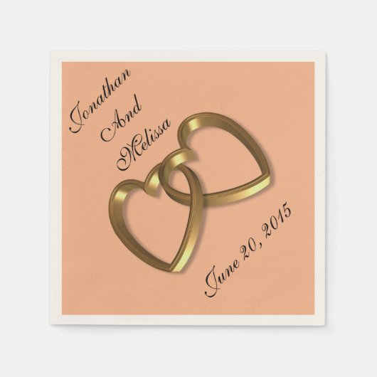 結婚のナプキカスタムンス色 スタンダードカクテルナプキン (正面)