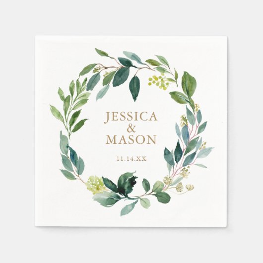 結婚のナプキングリーナリーカクテルナプキン スタンダードカクテルナプキン (正面)