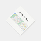 結婚のナプキンスの地図 スタンダードカクテルナプキン (角)