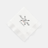 結婚のナプキンズ・ディアー・アローズ・ペーパー・ナプキン 縁ありカクテルナプキン (角)