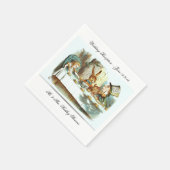 結婚のナプキン – 不思議の国のお茶パーティーのアリス – スタンダードカクテルナプキン (角)