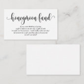 結婚のハネムーン基金と願い、スクリプモダント エンクロージャーカード (正面/裏面)