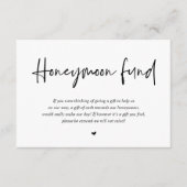 結婚のハネムーン基金の希望現金 エンクロージャーカード (正面)