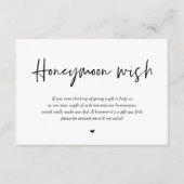 結婚のハネムーン・ウィッシュ・ファンド・キャッシュ エンクロージャーカード (正面)
