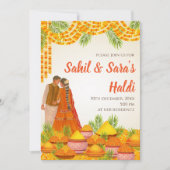 結婚のハルディ招待状デジタルPithi招待状 招待状 (正面)