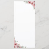 結婚のハートスクリプトフローラありがとう座席表 メニュー (裏面)