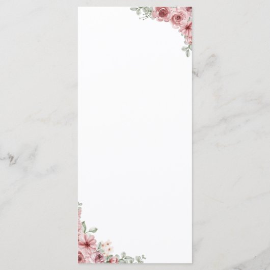 結婚のハートスクリプトフローラありがとう座席表 メニュー (裏面)