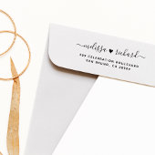 結婚のハートスクリプト名と差出人住所カスタム ラバースタンプ