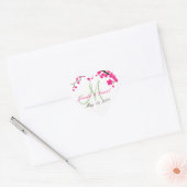 結婚のハートフローラ春の結婚式モノグラム ハートシール (封筒)