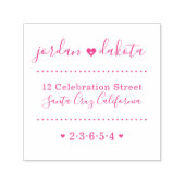 結婚のハート名前をカスタムするスクリプト差出人住所 セルフインキングスタンプ (デザイン)