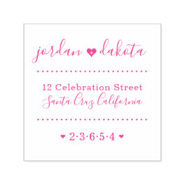 結婚のハート名前をカスタムするスクリプト差出人住所 セルフインキングスタンプ