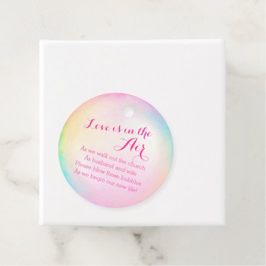 結婚のバブルボトル指示水カラーラベル フェイバータグ (インサイチュ)
