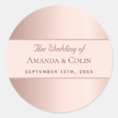 結婚のバラエレガント金ゴールド感謝していユーモダンザ ラウンドシール (正面)