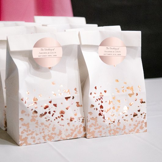 結婚のバラエレガント金ゴールド感謝していユーモダンザ ラウンドシール