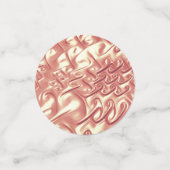 結婚のバラパーソナライズされた金ゴールドテーブル コンフェッティ (スモール正面)