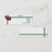 結婚のバラプロファイルカード スキニー名刺 (正面/裏面)