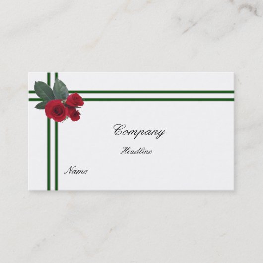 結婚のバラプロファイルカード 名刺 (正面)