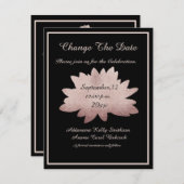 結婚のバラ金ゴールドフローラモダンブラックチェンジ/ セーブザデート (正面/裏面)