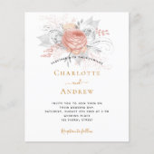 結婚のバラ金ゴールドフローラ銀予算の招待 チラシ (正面)