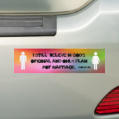 結婚のバンパーステッカーのための神の計画 バンパーステッカー (車上)