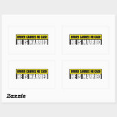 結婚のバンパーステッカー 長方形シール (シート)