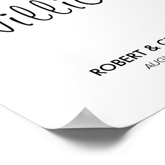 結婚のパーソナライズされたポスターギフトMR・MRS配偶者 ポスター (角)