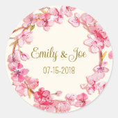 結婚のパーソナライズされた人 ラウンドシール (正面)