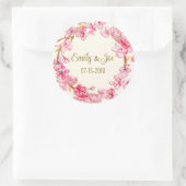 結婚のパーソナライズされた人 ラウンドシール (バッグ)