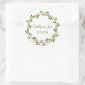 結婚のパーソナライズされた人 ラウンドシール (バッグ)