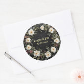 結婚のパーソナライズされた人 ラウンドシール (封筒)