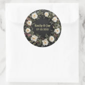 結婚のパーソナライズされた人 ラウンドシール (バッグ)